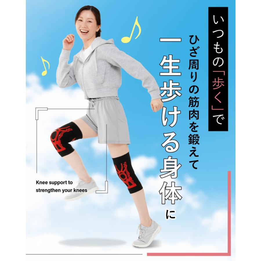 ひざを鍛える 膝サポーター 織田式 左右兼用 遠赤外線 ラジウム 配合