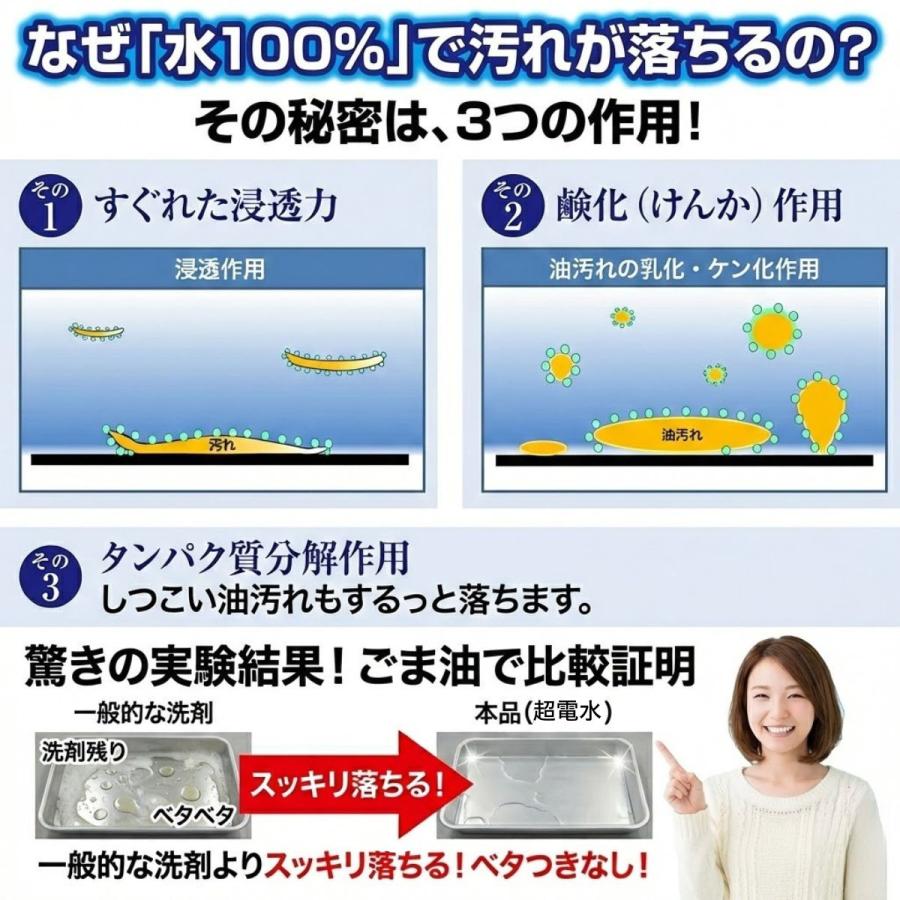 超電水 超電水クリーンシュ シュ Lボトル 500ml 電解水 除菌 洗浄