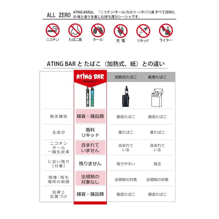 ＼味、吸い心地よし／ポケット シーシャ 持ち運び 本体 フレーバー 使い捨て ATING BAR エイティングバー スマート 携帯 モバイル 光る 水蒸気タバコ 禁煙グッズ | ブランド登録なし | 20