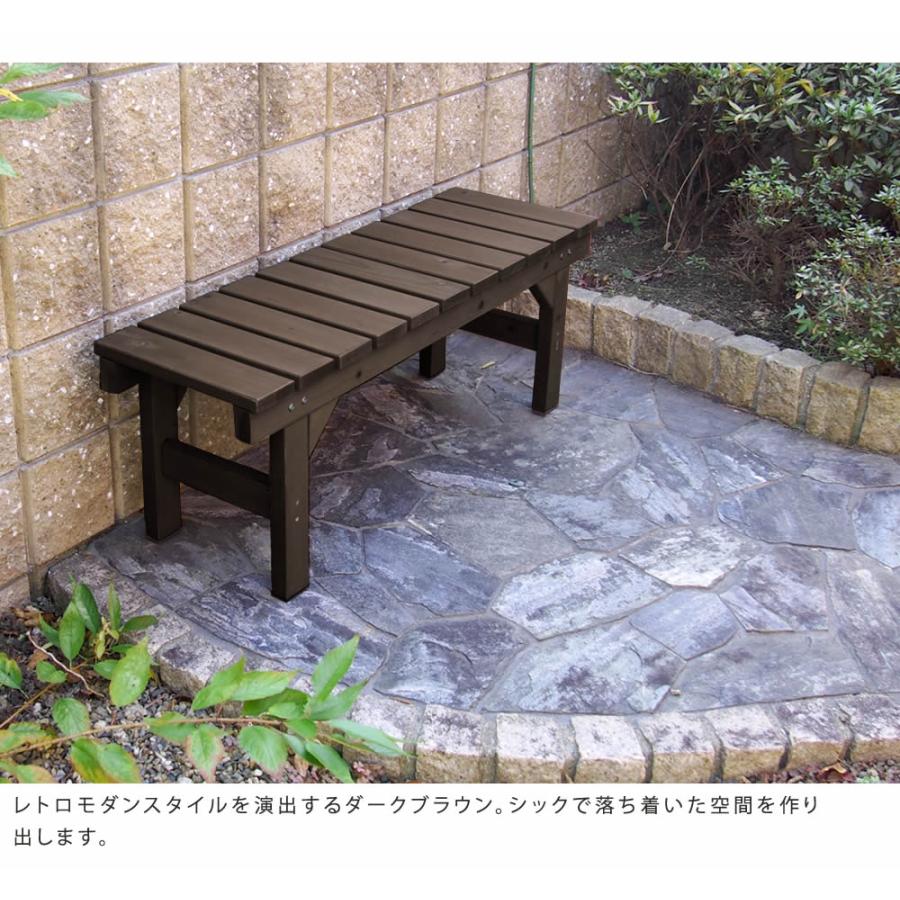 縁台 ベンチ 幅107cm 木製 デッキ 庭の椅子 庭のベンチ 天然木