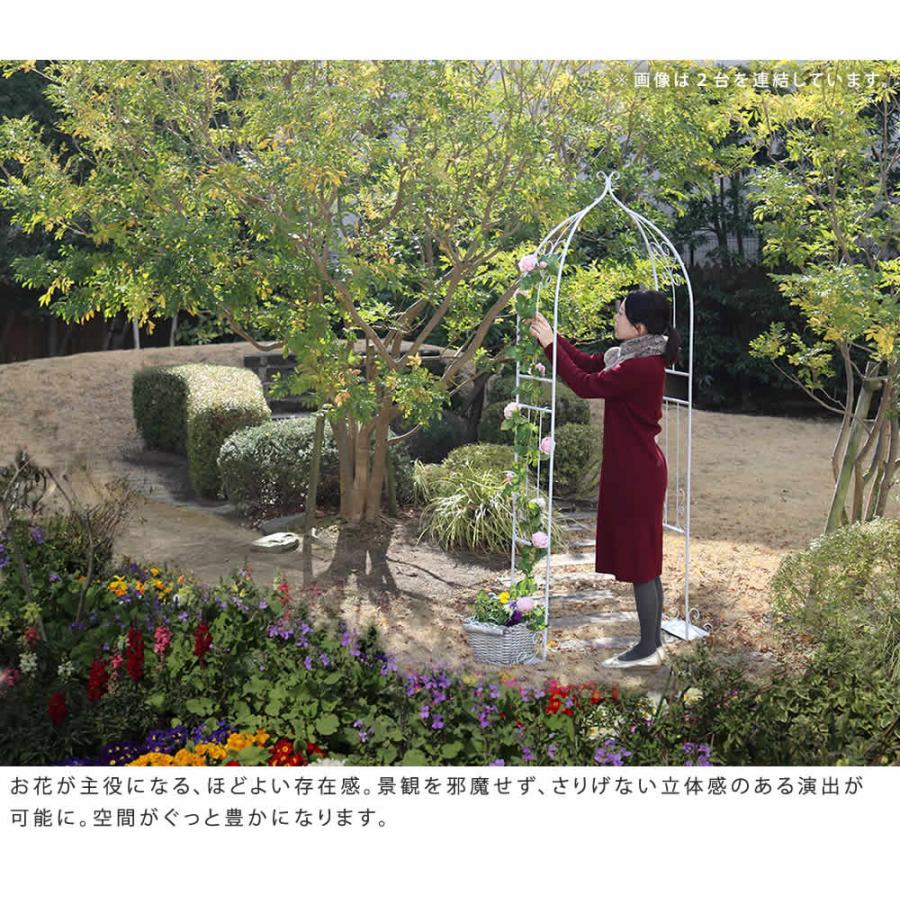 最大76 オフ ガーデンアーチ アイアンハーフアーチ シングル ガーデニング 庭 バラ 薔薇 アーチ スチール製 バラアーチ 庭園 園芸 ホワイト 白 ダークブロンズ おしゃれ Cisama Sc Gov Br