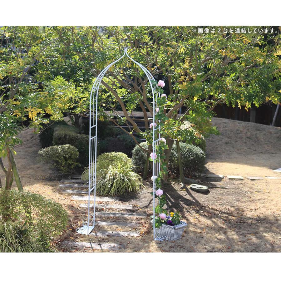 最大76 オフ ガーデンアーチ アイアンハーフアーチ シングル ガーデニング 庭 バラ 薔薇 アーチ スチール製 バラアーチ 庭園 園芸 ホワイト 白 ダークブロンズ おしゃれ Cisama Sc Gov Br