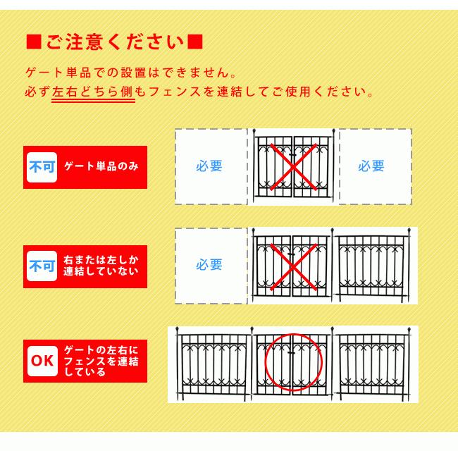 アイアンフェンス セット ガーデンフェンス エントランス 門扉 門戸