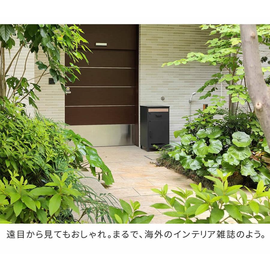 宅配ボックス付きポスト 郵便ポスト 宅配ボックス グレー シルバー