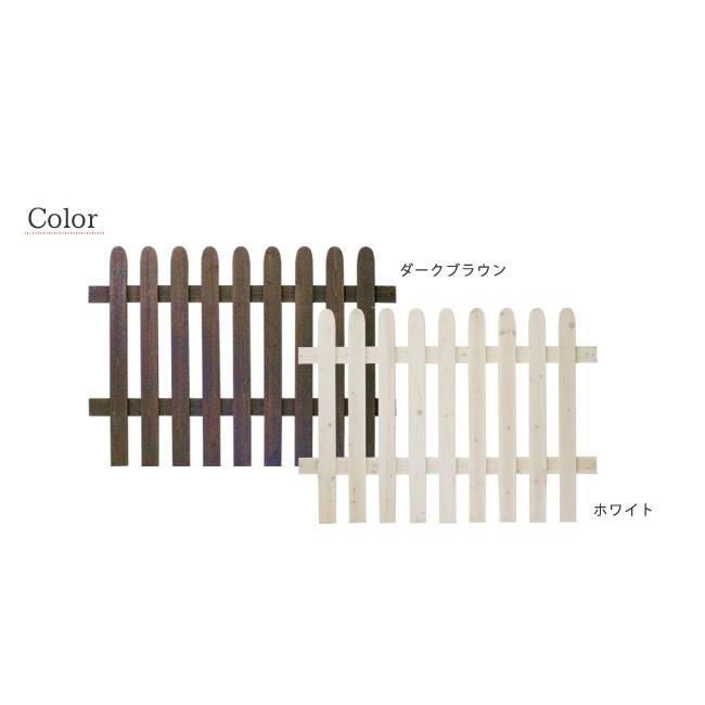 ピケットフェンス ストレート フェンス 平地用 連結セット 幅120.2cm 奥行2.5cm 高さ87.2cm 木製フェンス ホワイト ウッドフェンス 白 おすすめ ピケットの画像