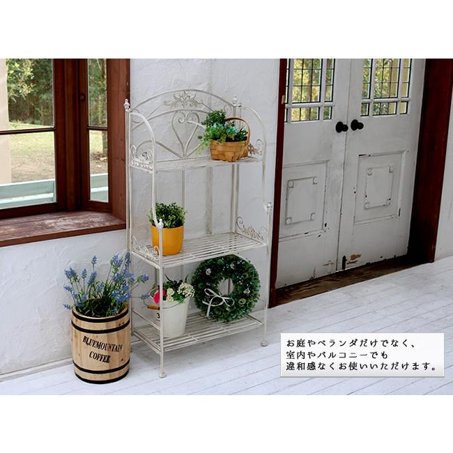 3段 プランターラック 幅61cm 奥行32cm 高さ120cm アイアンラック
