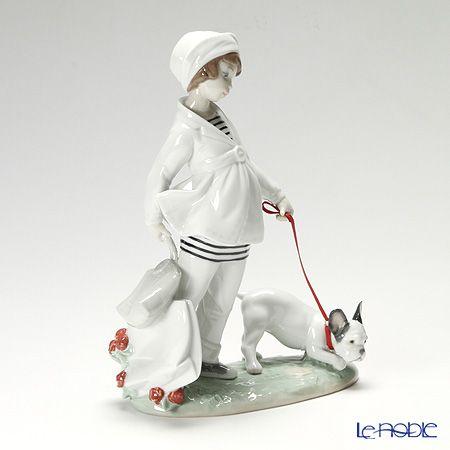 リヤドロ LLADRO 可愛い眺め フィギュリン 6502 犬 LLADRO（リヤドロ） フィギュリン『犬を連れた婦人』 : SELECTORS