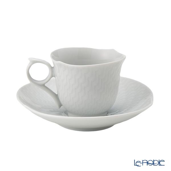 並行輸入品 マイセン 波の戯れホワイト 000001／29579 エスプレッソカップ＆ソーサー 100ml カップアンドソーサーの画像