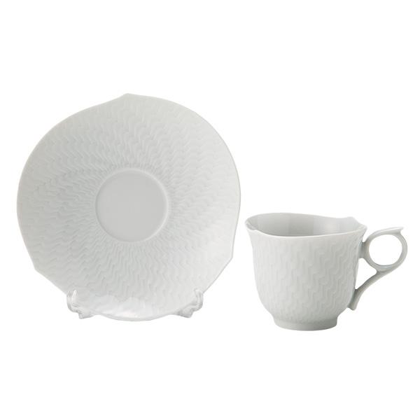 並行輸入品 マイセン 波の戯れホワイト 000001／29579 エスプレッソカップ＆ソーサー 100ml カップアンドソーサーの画像