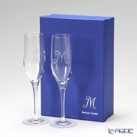 並行輸入品 マイセン マイセンクリスタル M 38101 シャンパンフルート 22.1cm ペア マイセンクリスタル