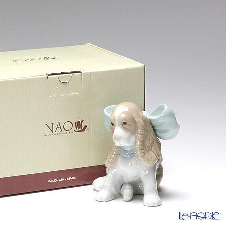 【雑貨】NAO ナオ リボンの仔犬 02001349 置物　磁器　インテリア NAO（ナオ） 並行輸入品 リボンの仔犬 02001349 : ブランド洋食器 ル