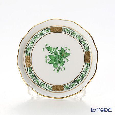 ヘレンド アポニーグリーン コースター／ミニトレイ 10cm 小皿／豆皿 