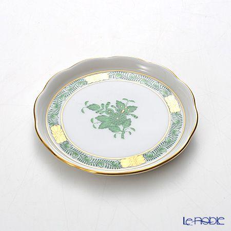 ヘレンド アポニーグリーン コースター／ミニトレイ 10cm 小皿／豆皿 