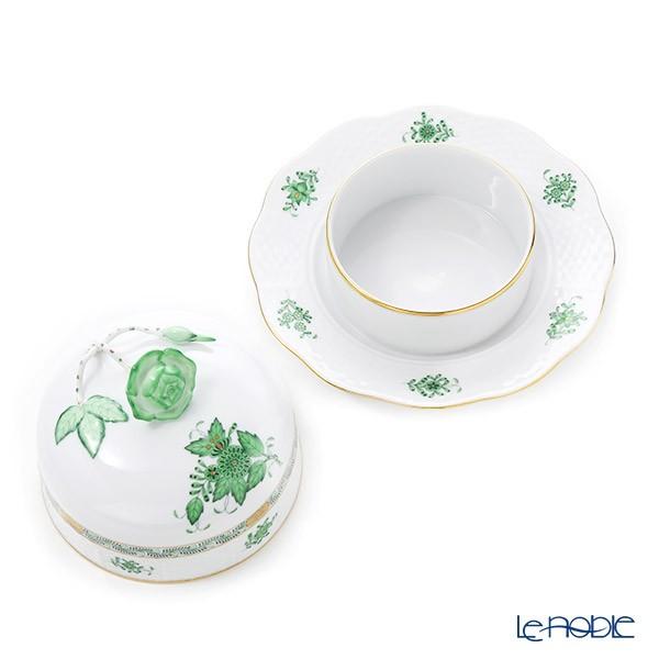 ヘレンド アポニーグリーン バターボックス　バターケース ヘレンド（HEREND） 並行輸入品 アポニーグリーン 00390-0-09 バター