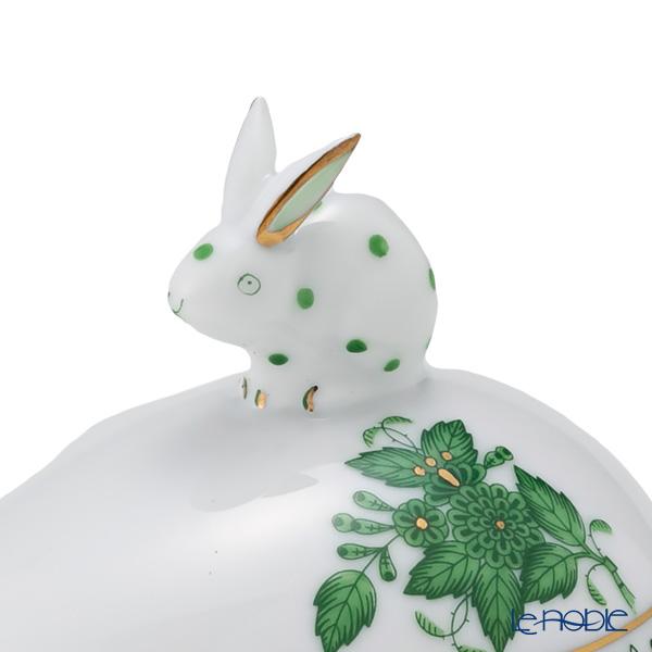 ヘレンド うさぎ 小物入れ アポニー グリーン ヘレンド うさぎ 小物