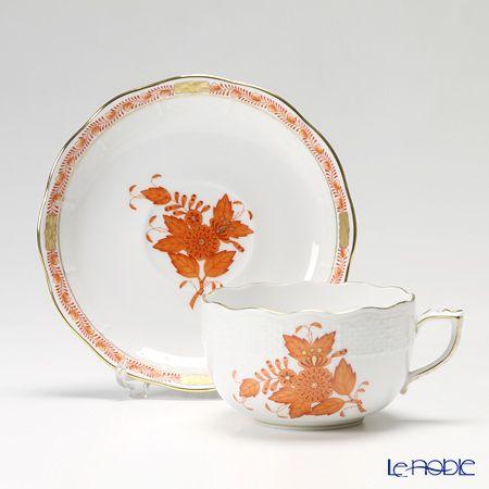 ヘレンド 並行輸入品 アポニーオレンジ 00724-0-00／724 ティーカップ