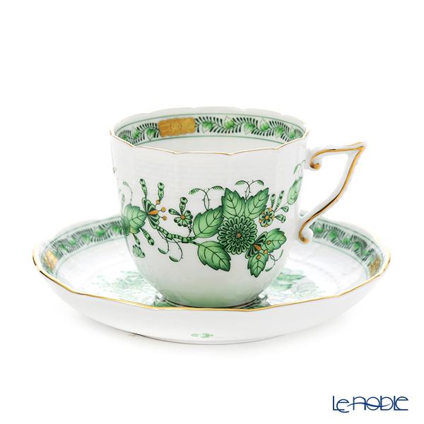 ヘレンド インドの華グリーン 0 00 706 コーヒーカップ ソーサー 160ml 正規逆輸入品
