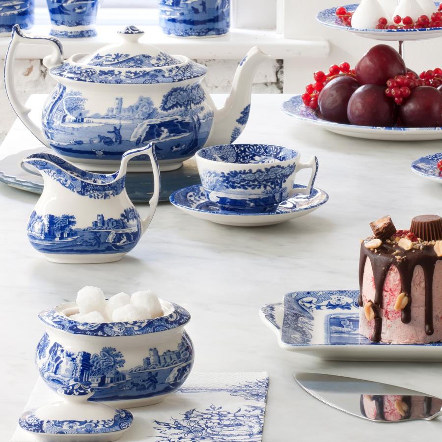 Spode 並行輸入品 スポード ブルーイタリアン ティーカップ＆ソーサー