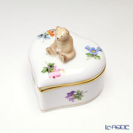 ヘレンド ボンボニエール くま ウィーンからくさ] オーバルボックス クマ