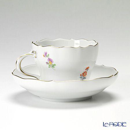 希少品◆マイセンアンティーク◆フラワー コーヒーカップソーサー マイセン 並行輸入品 ビンテージフラワー2 04c002／00582 コーヒー