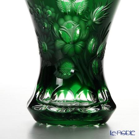 マイセンクリスタル グリーン 花模様 花瓶 並行輸入品 マイセン マイセンクリスタル 花瓶(グリーン) 13cm MFO