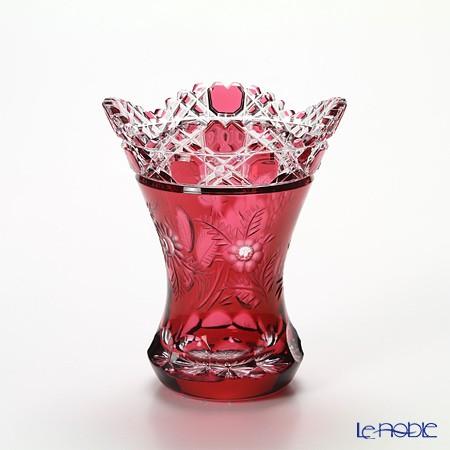 マイセン クリスタル　花瓶 並行輸入品 マイセン マイセンクリスタル 花瓶(レッド) 13cm MOF／1320