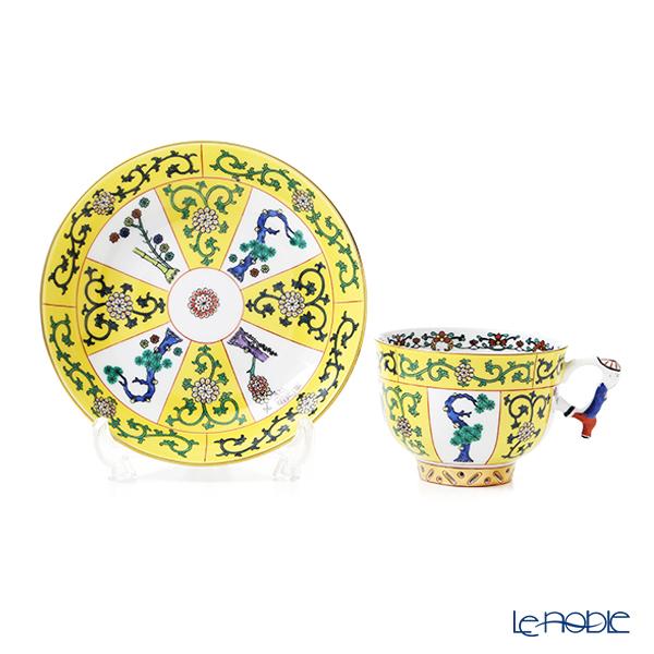 並行輸入品 ヘレンド 西安の黄 SJ 03364-0-21／3364 ラージカップ＆ソーサー カップアンドソーサーの画像