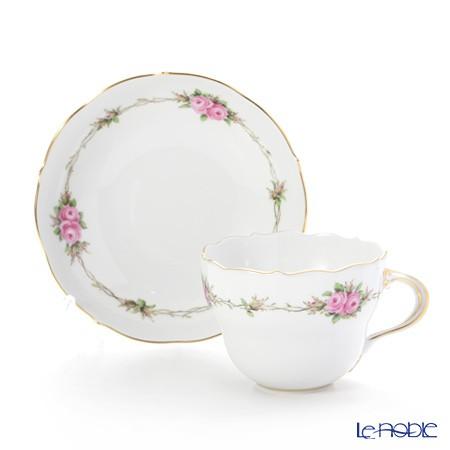 並行輸入品 マイセン フラワーガーランド(ローズ) 22910／00582 コーヒーカップ＆ソーサー 200ml カップアンドソーサーの画像