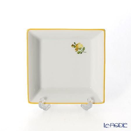 アウガルテン(AUGARTEN) プティットフルール(7096C) イエロー スクエアディッシュ 8×8cm(867)