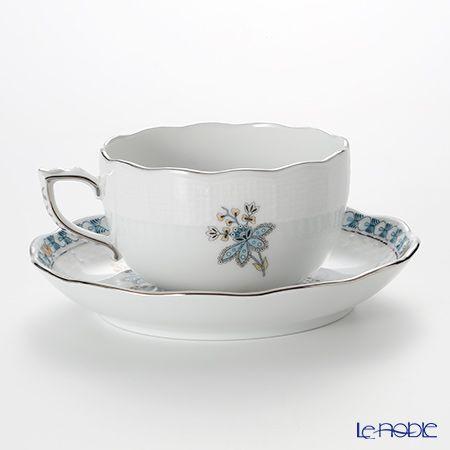 ヘレンド アイリスターコイズ 21cmプレート未使用品 ヘレンド（HEREND） 並行輸入品 ペイズリー ターコイズ プラチナ BUTTQ
