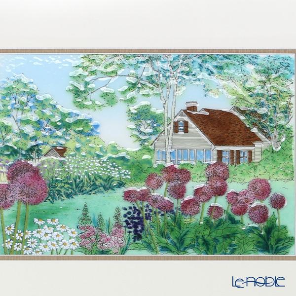 京七宝額(アートSHIPPO) アリュームの庭 額布目・アイボリー 39×46cm 