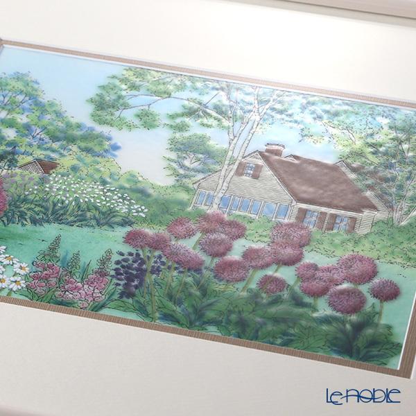 京七宝額(アートSHIPPO) アリュームの庭 額布目・アイボリー 39×46cm 