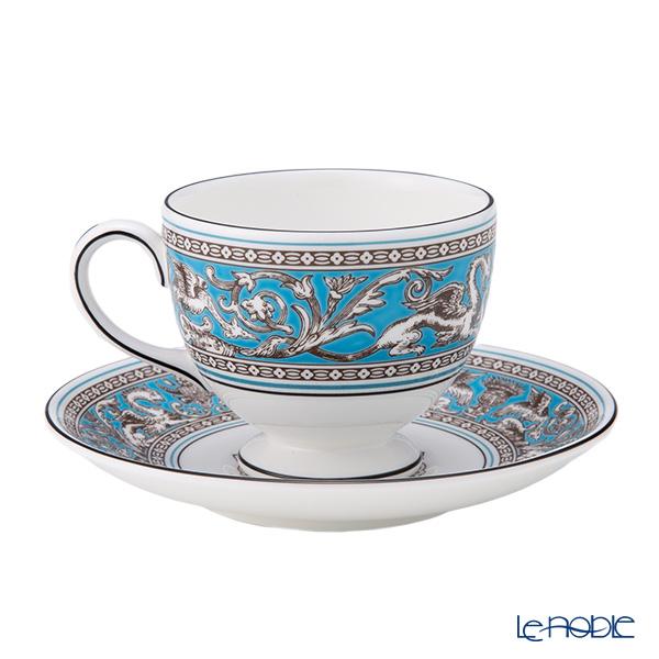 並行輸入品 ウェッジウッド(Wedgwood) フロレンティーン ターコイズ ティーカップ＆ソーサー(リー)200ml NEW カップアンドソーサーの画像