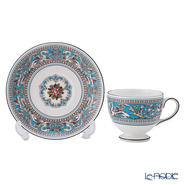 並行輸入品 ウェッジウッド(Wedgwood) フロレンティーン ターコイズ ティーカップ＆ソーサー(リー)200ml NEW カップアンドソーサーの画像
