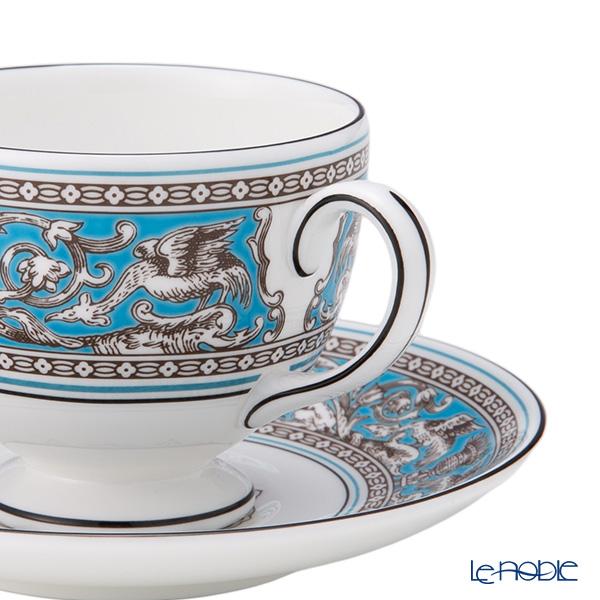 並行輸入品 ウェッジウッド(Wedgwood) フロレンティーン ターコイズ ティーカップ＆ソーサー(リー)200ml NEW カップアンドソーサーの画像