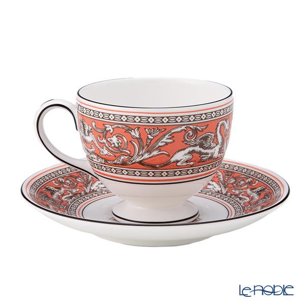 並行輸入品 ウェッジウッド(Wedgwood) フロレンティーン サーモン ティーカップ＆ソーサー(リー)200ml カップアンドソーサーの画像
