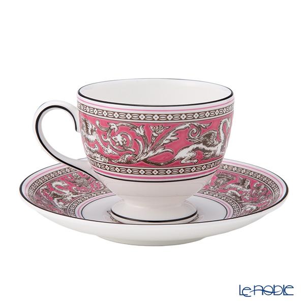 並行輸入品 ウェッジウッド(Wedgwood) フロレンティーン フューシャ ティーカップ＆ソーサー(リー)200ml カップアンドソーサーの画像