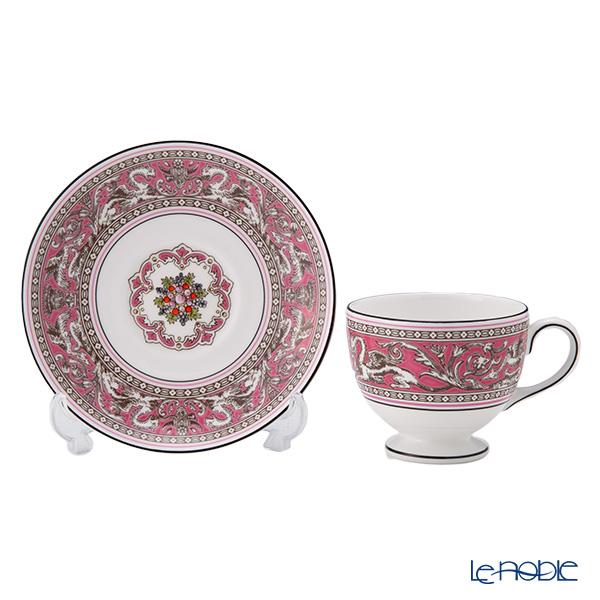 並行輸入品 ウェッジウッド(Wedgwood) フロレンティーン フューシャ ティーカップ＆ソーサー(リー)200ml カップアンドソーサーの画像
