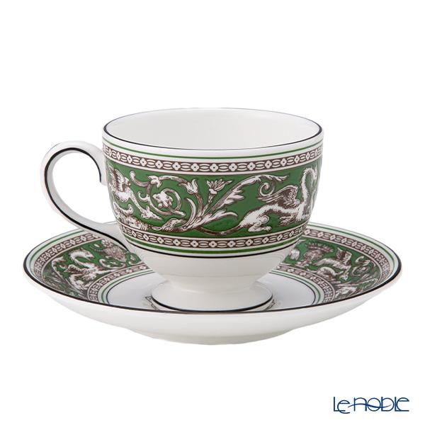 並行輸入品 ウェッジウッド(Wedgwood) フロレンティーン ヴェルデ ティーカップ＆ソーサー(リー)200ml カップアンドソーサーの画像