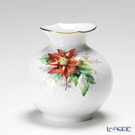 波の戯れ 並行輸入品 マイセン 花瓶 ポインセチア 9cm レッド 719391