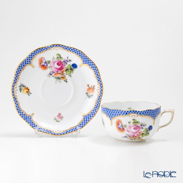 ヘレンド HEREND スープカップ コーヒーカップペア ブルーフラワー 共箱 ヘレンド（HEREND） 並行輸入品 ザクセンフラワー VBSOEB-6 ブルー