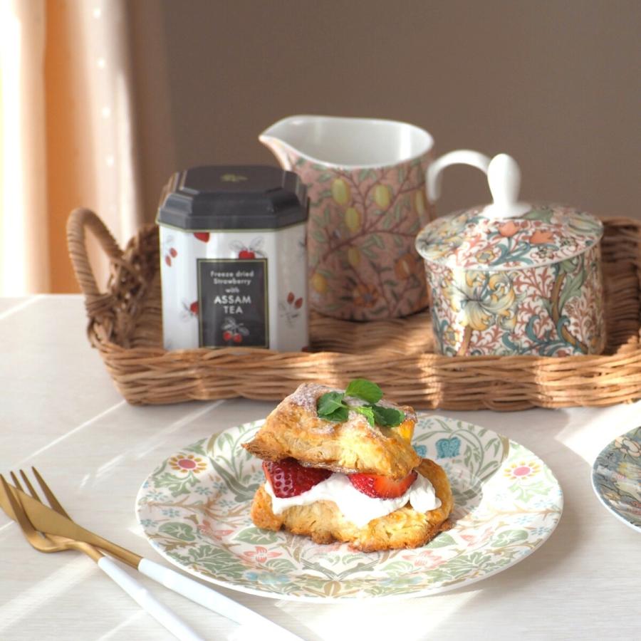 英国 Spode [スポード] 　ウィリアムモリス　デザート皿4枚セット Spode 並行輸入品 スポード ウィリアムモリス パステル ブラックトーン
