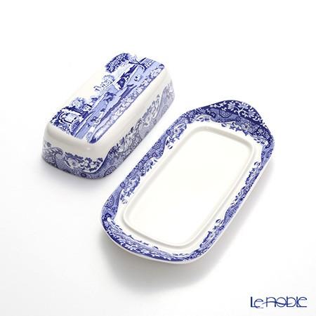 Spode 並行輸入品 スポード ブルーイタリアン バターディッシュ 20cm