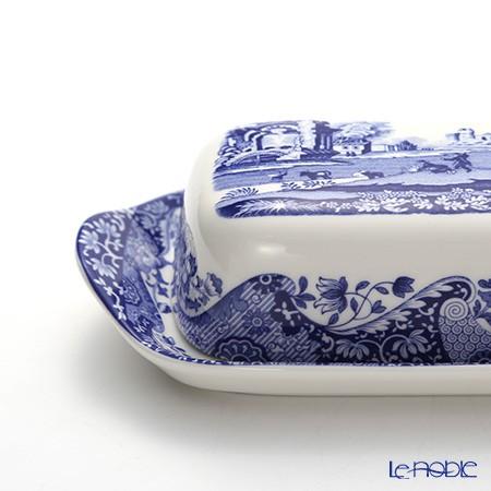Spode 並行輸入品 スポード ブルーイタリアン バターディッシュ 20cm
