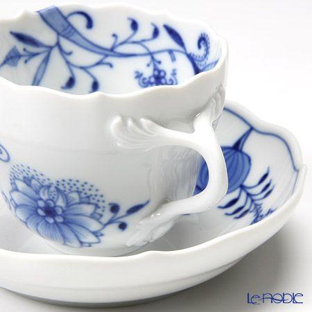 並行輸入品 マイセン ブルーオニオン スタイル 801001／00580 モカカップ＆ソーサー カップアンドソーサー_3