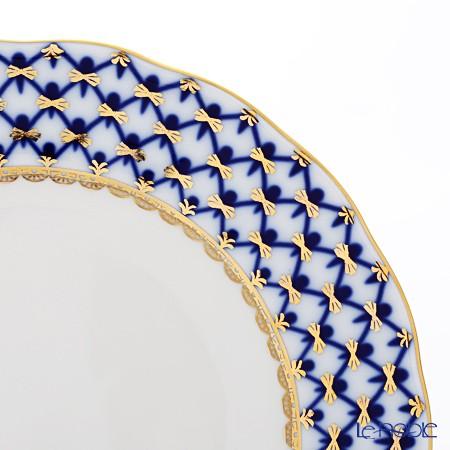 ロシア食器 インペリアル・ポーセリン コバルトネット プレート 18cm