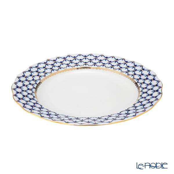 ロシア食器 インペリアル・ポーセリン コバルトネット プレート 27cm チューリップ 皿_1