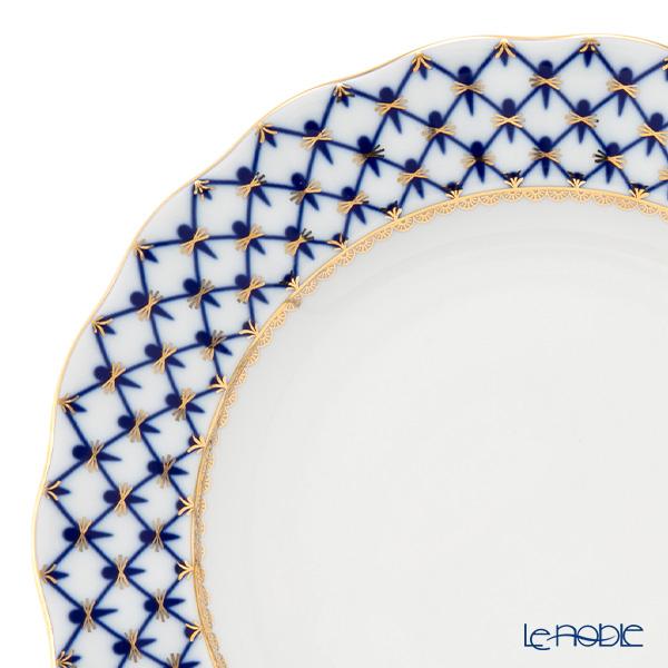 ロシア食器 インペリアル・ポーセリン コバルトネット プレート 27cm チューリップ 皿_2