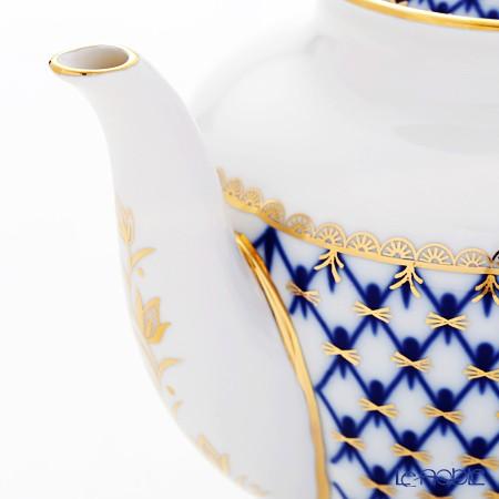 ロシア食器 インペリアル・ポーセリン コバルトネット ティーポット
