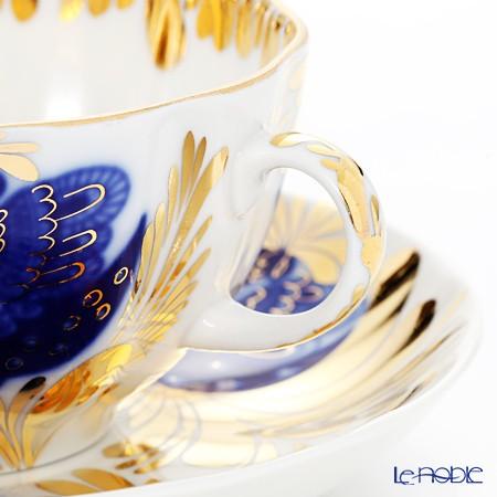 ロモノーソフ　ロシア　ゴールデンガーデン　皿　金彩　希少　５枚 ロシア食器 インペリアル・ポーセリン ゴールデンガーデン ティー